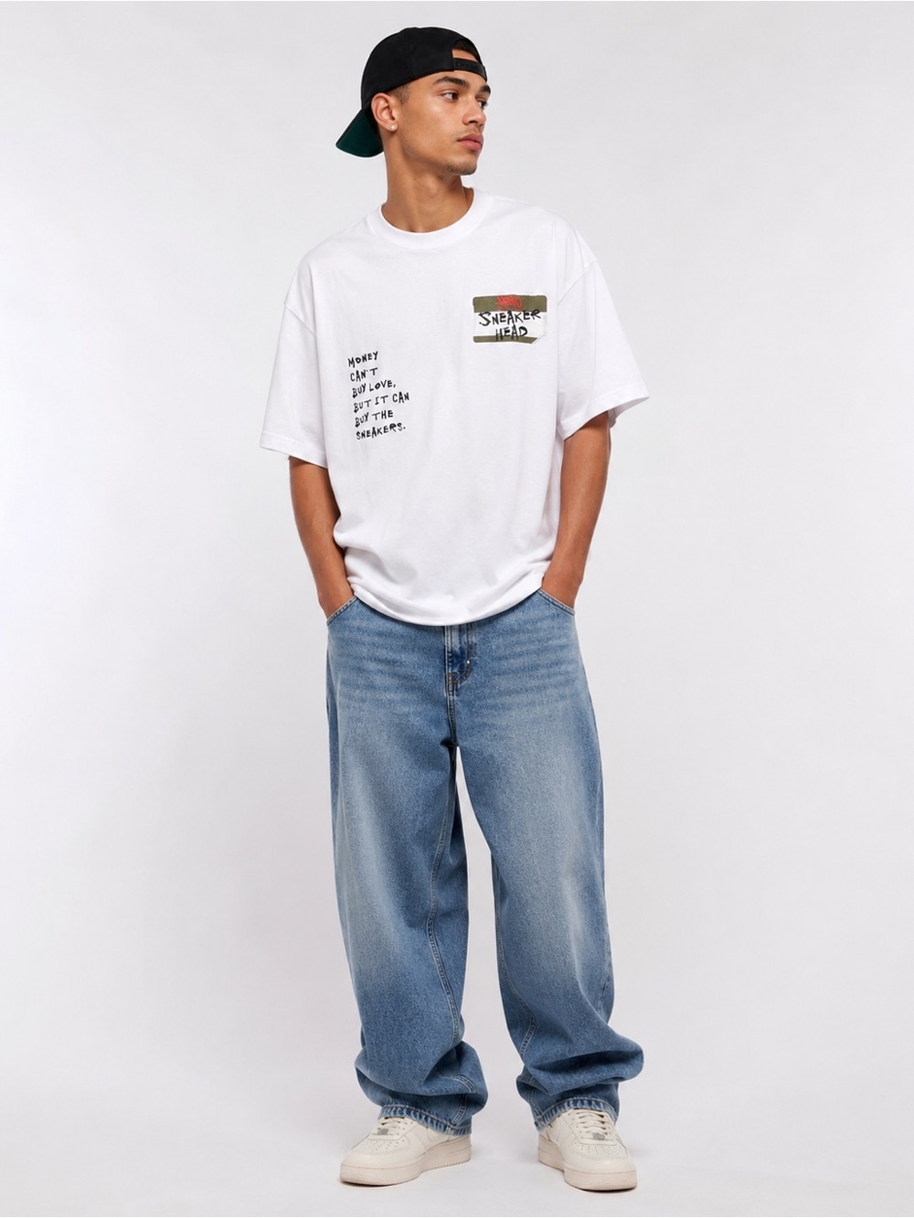 American Apparel White Graphic Short Sleeve Tee